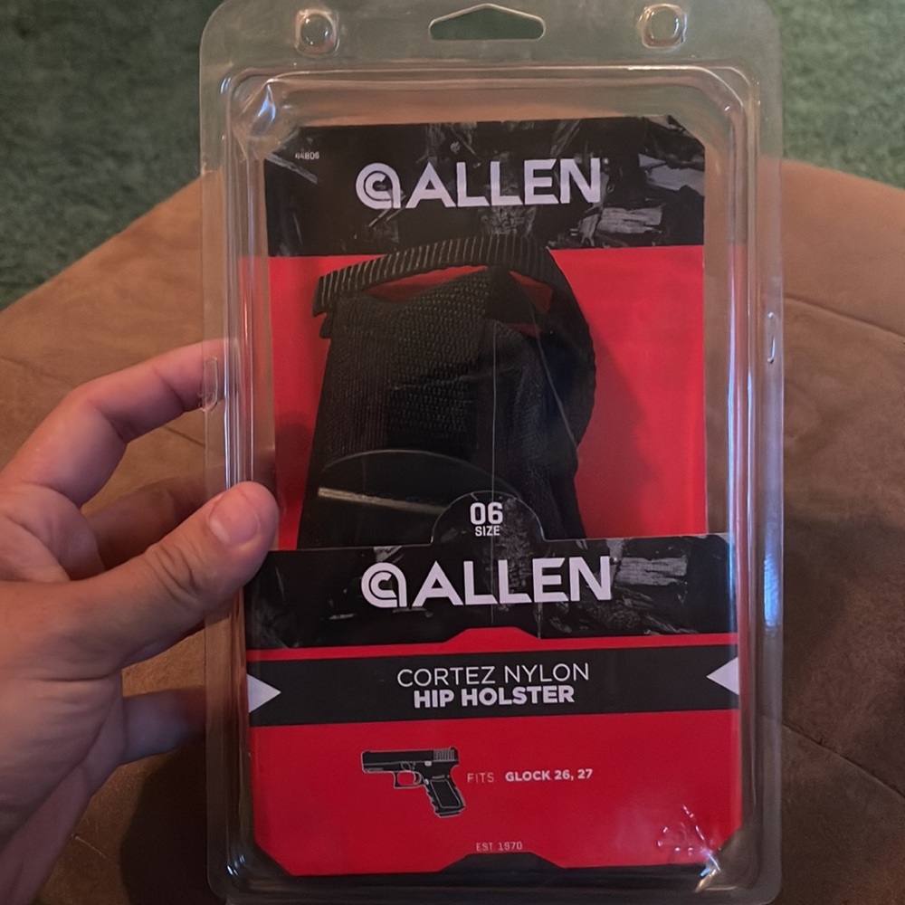 New Allen 44806 Cortez Nylon Hip Holster Black Size 6 for Glock 26/27